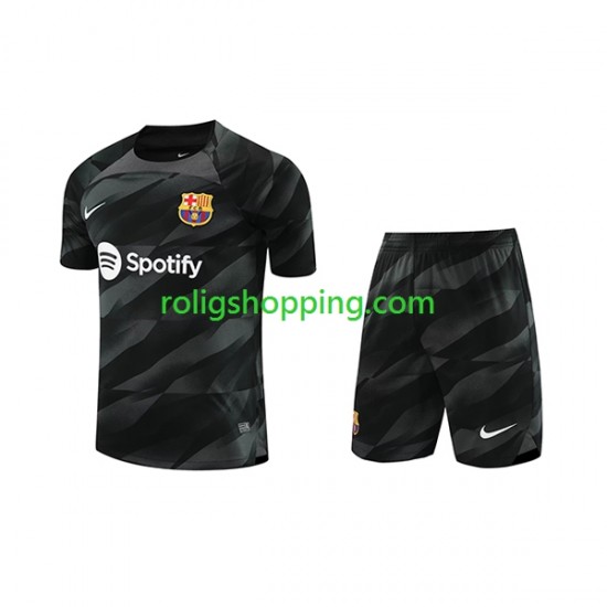 Fotbollströja FC Barcelona Målvakt Barn Bortaställ 2023-2024 Kort ärm
