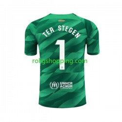 Fotbollströja FC Barcelona Ter Stegen 1 Målvakt Män Hemmaställ 2023-2024 Kort ärm