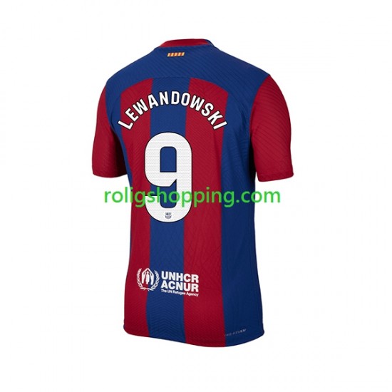 Fotbollströja FC Barcelona Robert Lewandowski 9 Män Hemmaställ 2023-2024 Kort ärm
