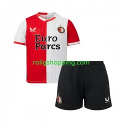 Fotbollströja Feyenoord Rotterdam Barn Hemmaställ 2023-2024 Kort ärm