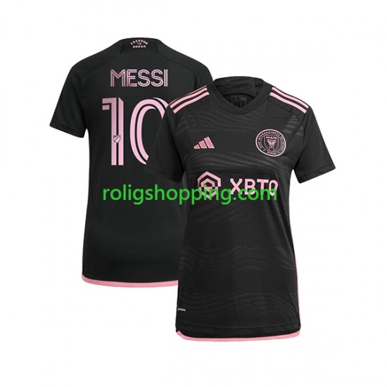 Fotbollströja Inter Miami Lionel Messi 10 Kvinnor Bortaställ 2023 Kort ärm