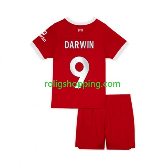 Fotbollströja Liverpool Darwin Nunez 9 Barn Hemmaställ 2023-2024 Kort ärm