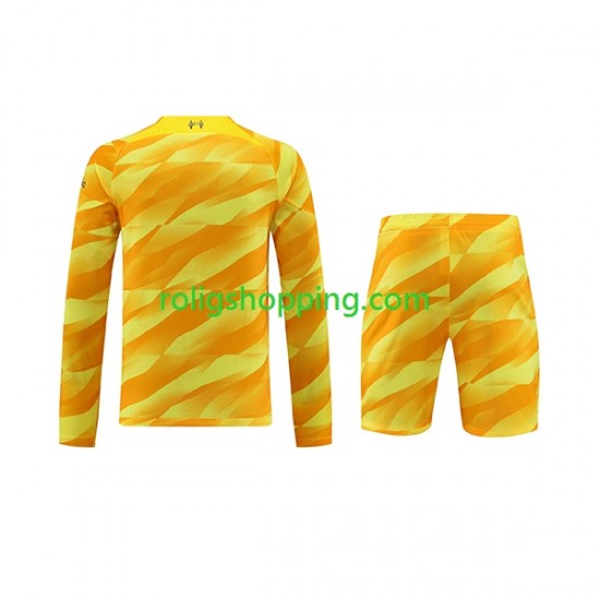 Fotbollströja Liverpool Målvakt Barn Tredjeställ 2023-2024 Lång ärm