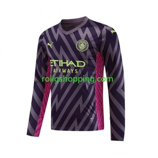Fotbollströja Manchester City Målvakt Män Bortaställ 2023-2024 Lång ärm