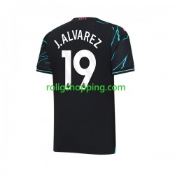 Fotbollströja Manchester City Julian Alvarez 19 Män Tredjeställ 2023-2024 Kort ärm