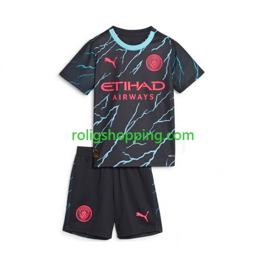 Fotbollströja Manchester City Barn Tredjeställ 2023-2024 Kort ärm