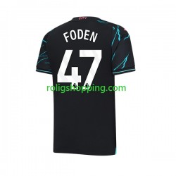 Fotbollströja Manchester City Phil Foden 47 Män Tredjeställ 2023-2024 Kort ärm