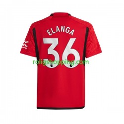 Fotbollströja Manchester United Anthony Elanga 36 Män Hemmaställ 2023-2024 Kort ärm