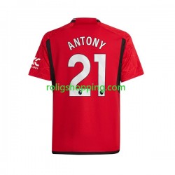 Fotbollströja Manchester United Antony Matheus 21 Män Hemmaställ 2023-2024 Kort ärm