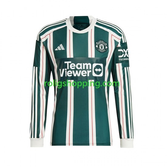 Fotbollströja Manchester United Män Bortaställ 2023-2024 Lång ärm