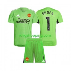 Fotbollströja Manchester United De Gea 1 Målvakt Barn Hemmaställ 2023-2024 Kort ärm