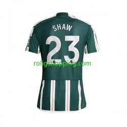 Fotbollströja Manchester United Luke Shaw 23 Män Bortaställ 2023-2024 Kort ärm