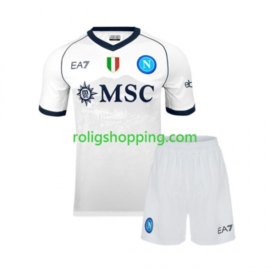 Fotbollströja SSC Napoli Barn Bortaställ 2023-2024 Kort ärm