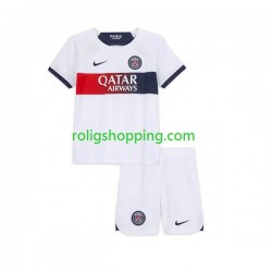 Fotbollströja Paris Saint-Germain Barn Bortaställ 2023-2024 Kort ärm