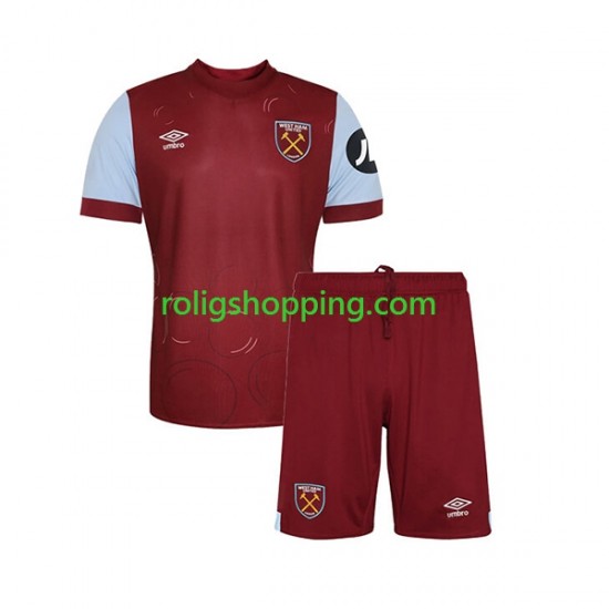 Fotbollströja West Ham United Barn Hemmaställ 2023-2024 Kort ärm