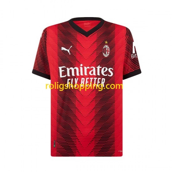 Fotbollströja AC Milan Män Hemmaställ 2023-2024 Kort ärm