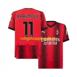 Fotbollströja AC Milan Ibrahimović 11 Män Hemmaställ 2023-2024 Kort ärm