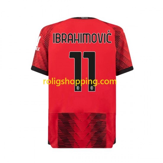 Fotbollströja AC Milan Ibrahimović 11 Män Hemmaställ 2023-2024 Kort ärm