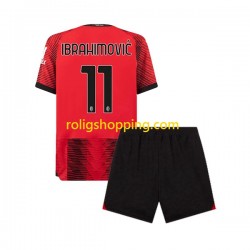 Fotbollströja AC Milan Ibrahimović 11 Barn Hemmaställ 2023-2024 Kort ärm