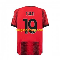 Fotbollströja AC Milan Theo Hernandez 19 Män Hemmaställ 2023-2024 Kort ärm