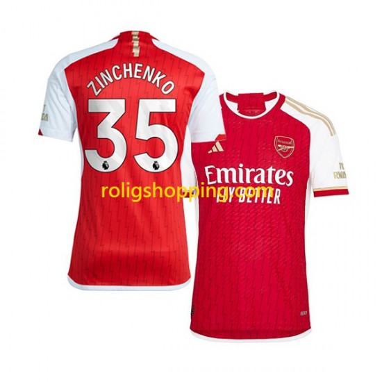 Fotbollströja Arsenal Oleksandr Zinchenko 35 Män Hemmaställ 2023-2024 Kort ärm