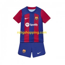 Fotbollströja FC Barcelona Barn Hemmaställ 2023-2024 Kort ärm