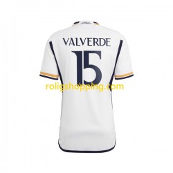 Fotbollströja Real Madrid Federico Valverde 15 Män Hemmaställ 2023-2024 Kort ärm