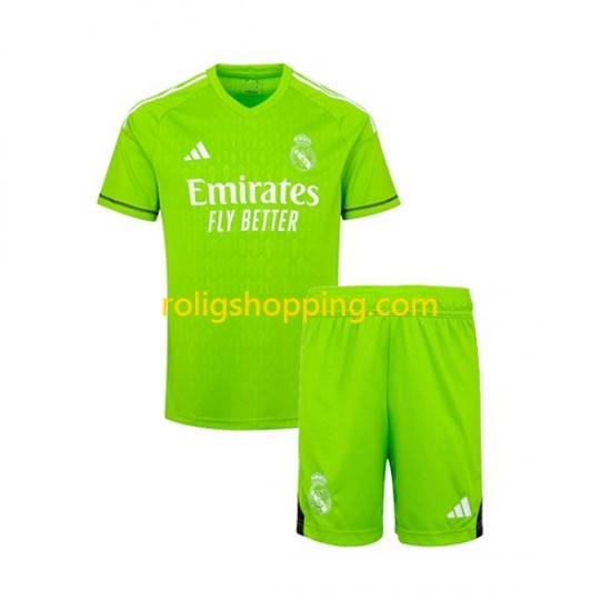 Fotbollströja Real Madrid Målvakt Barn Hemmaställ 2023-2024 Kort ärm