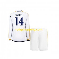 Fotbollströja Real Madrid JOSELU 14 Barn Hemmaställ 2023-2024 Lång ärm