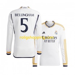 Fotbollströja Real Madrid Jude Bellingham 5 Män Hemmaställ 2023-2024 Lång ärm