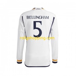 Fotbollströja Real Madrid Jude Bellingham 5 Män Hemmaställ 2023-2024 Lång ärm