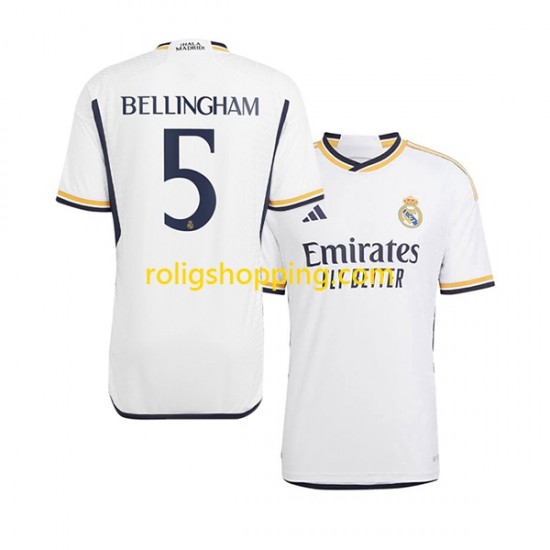 Fotbollströja Real Madrid Jude Bellingham 5 Män Hemmaställ 2023-2024 Kort ärm
