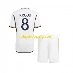 Fotbollströja Real Madrid Kroos 8 Barn Hemmaställ 2023-2024 Kort ärm