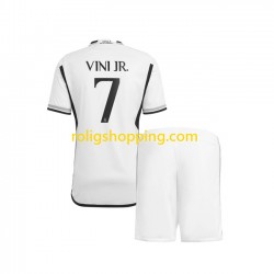 Fotbollströja Real Madrid Vinicius Junior 7 Barn Hemmaställ 2023-2024 Kort ärm