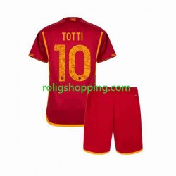 Fotbollströja AS Roma Totti 10 Barn Hemmaställ 2023-2024 Kort ärm