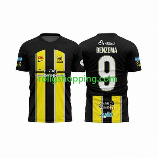 Fotbollströja Al-Ittihad BENZEMA 9 Män Hemmaställ 2023-2024 Kort ärm