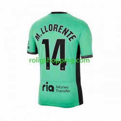 Fotbollströja Atlético Madrid 2 Marcos Llorente 14 Män Tredjeställ 2023-2024 Kort ärm