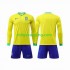 Fotbollströja Brasilien Barn Hemmaställ World Cup 2022 Lång ärm