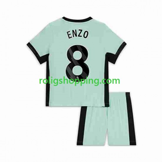 Fotbollströja Chelsea Enzo Fernandez 8 Barn Tredjeställ 2023-2024 Kort ärm