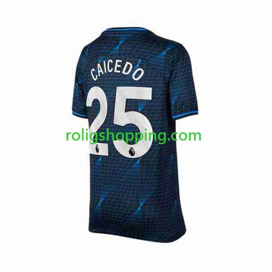 Fotbollströja Chelsea Moises Caicedo 25 Män Bortaställ 2023-2024 Kort ärm