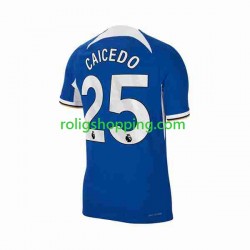 Fotbollströja Chelsea Moises Caicedo 25 Män Hemmaställ 2023-2024 Kort ärm