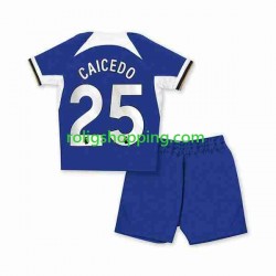 Fotbollströja Chelsea Moises Caicedo 25 Barn Hemmaställ 2023-2024 Kort ärm
