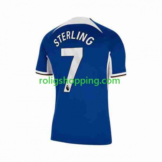 Fotbollströja Chelsea Raheem Sterling 7 Män Hemmaställ 2023-2024 Kort ärm