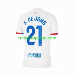 Fotbollströja FC Barcelona Frenkie de Jong 21 Män Bortaställ 2023-2024 Kort ärm