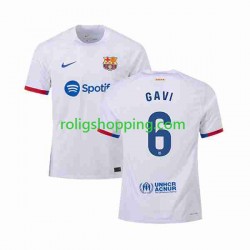 Fotbollströja FC Barcelona GAVI 6 Män Bortaställ 2023-2024 Kort ärm