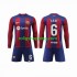 Fotbollströja FC Barcelona GAVI 6 Barn Hemmaställ 2023-2024 Lång ärm