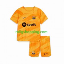 Fotbollströja FC Barcelona Målvakt Barn Fjärdeställ 2023-2024 Kort ärm