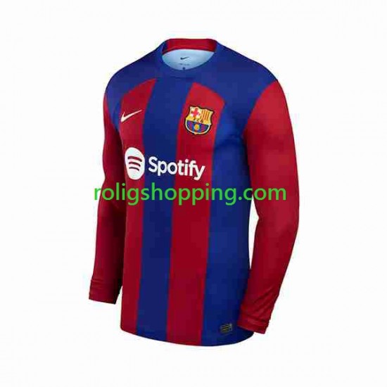 Fotbollströja FC Barcelona Män Hemmaställ 2023-2024 Lång ärm