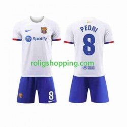 Fotbollströja FC Barcelona Pedri 8 Barn Bortaställ 2023-2024 Kort ärm