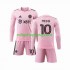 Fotbollströja Inter Miami Lionel Messi 10 Barn Hemmaställ 2023-2024 Lång ärm